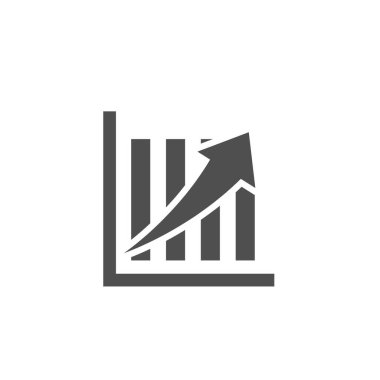 Beyaz arkaplanda diyagram veri vektörü simgesi