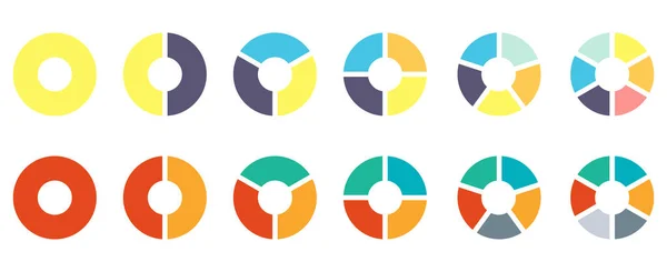 Tortendiagramm Auf Weißem Hintergrund Kreis Symbole Für Die Infografik Vektor — Stockvektor