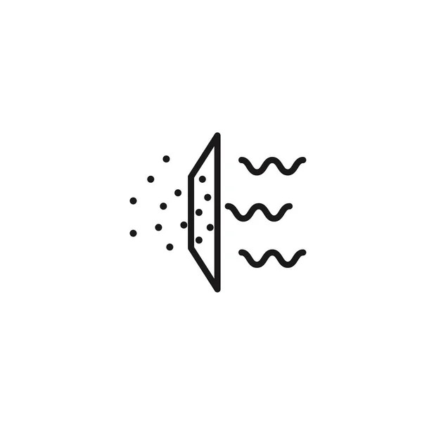 Hava temizleyici. Hava filtresi simgesi. Katı Parçacık Filtresi