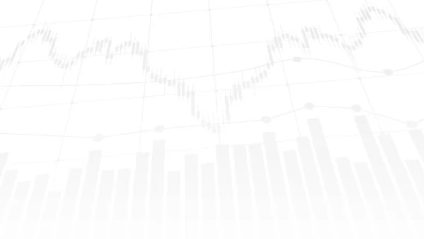 Gráfico Financeiro Abstrato Com Gráfico Linha Tendência Alta Castiçal Fundo —  Vetores de Stock