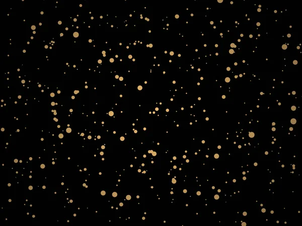 瀑布的金色闪光闪光的泡沫香槟颗粒星星在黑色背景下 快乐新年假日概念 — 图库矢量图片