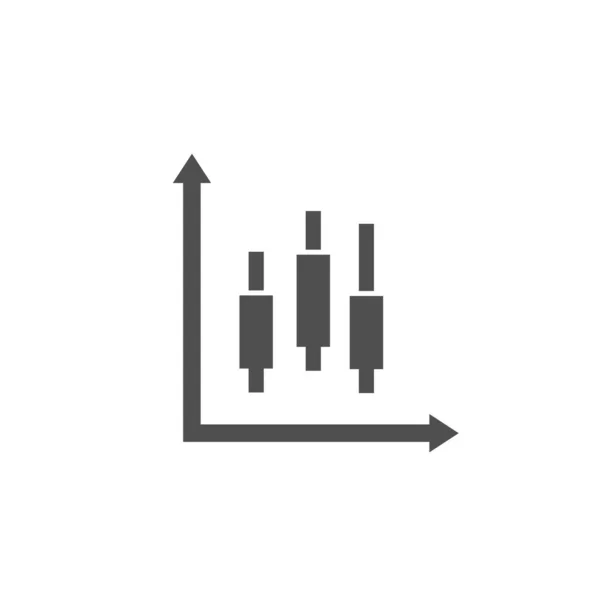 Beyaz Arkaplanda Diyagram Veri Vektörü Simgesi — Stok Vektör