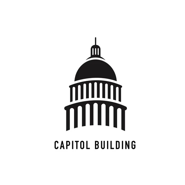 Icono Del Edificio Del Capitolio Estados Unidos Signo Vector Stock — Archivo Imágenes Vectoriales