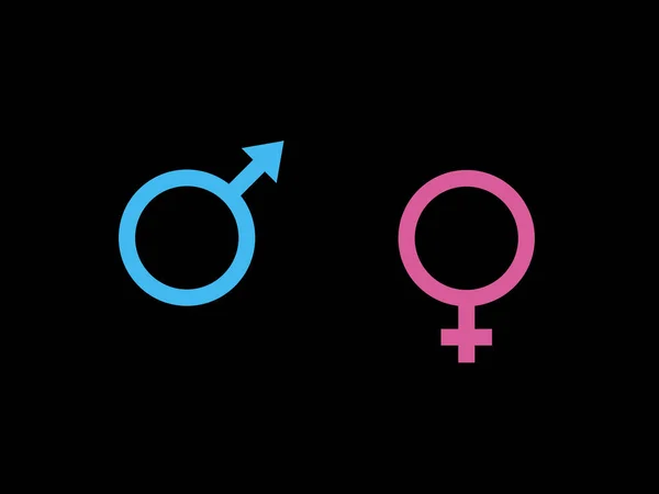 性別フラットカラーアイコンを設定します 性的指向の概念 ウェブページのサイン 株式ベクトル — ストックベクタ