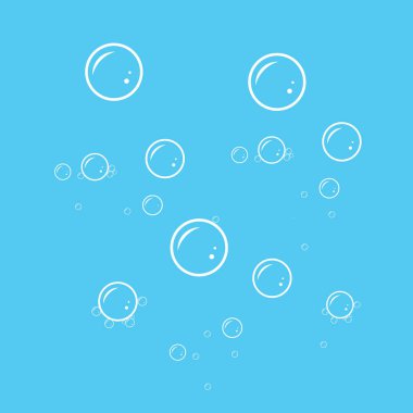 Sabun köpükleri. Gerçekçi Tasarım Elementleri. Vektör illüstrasyonu