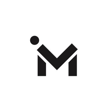 M harfi logo tasarımı. Doğrusal yaratıcı minimal monokrom sembolü. Vektör