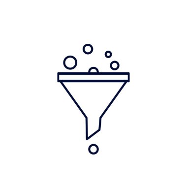 Beyaz arkaplanda simge vektörünü ayarla. filtre işareti