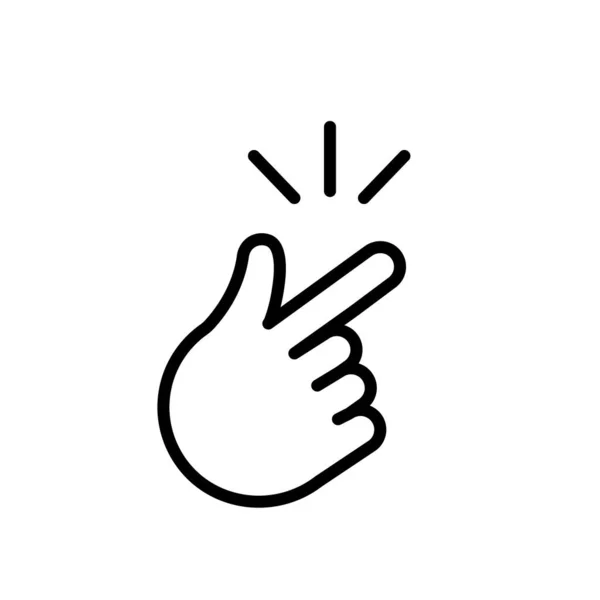 Простая Иконка Знак Линии Щелчка Пальцев Векторная Иллюстрация Eps10 — стоковый вектор