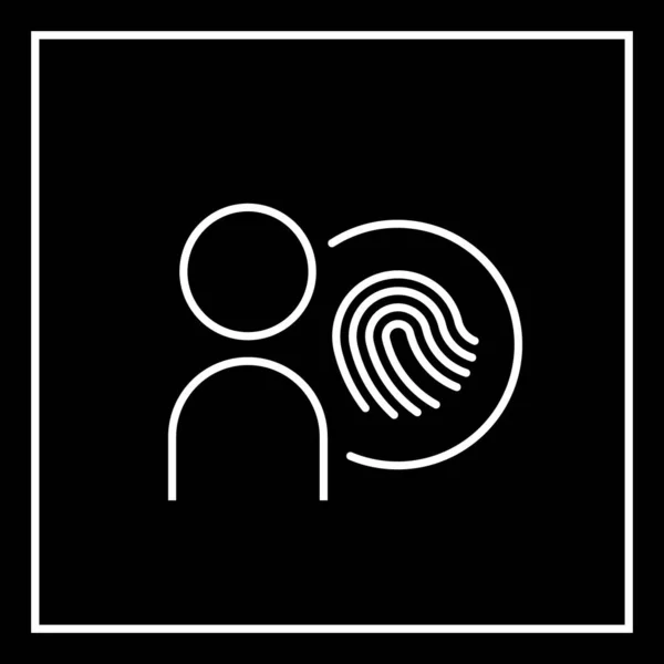 Icône Ligne Protection Utilisateur Personne Avec Serrure Cercle Sur Fond — Image vectorielle