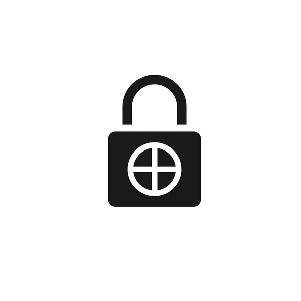 Ícone Cadeado Símbolo Segurança Ilustração Vetorial — Vetor de Stock