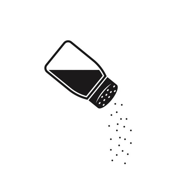 Salt Shaker Εικονίδιο Επίπεδο Στυλ Που Απομονώνονται Λευκό Φόντο Ψήσιμο — Διανυσματικό Αρχείο