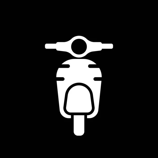 Moped Projekt Logo Skutera Retro Hulajnoga Przód Widok Wektor Projektu — Wektor stockowy