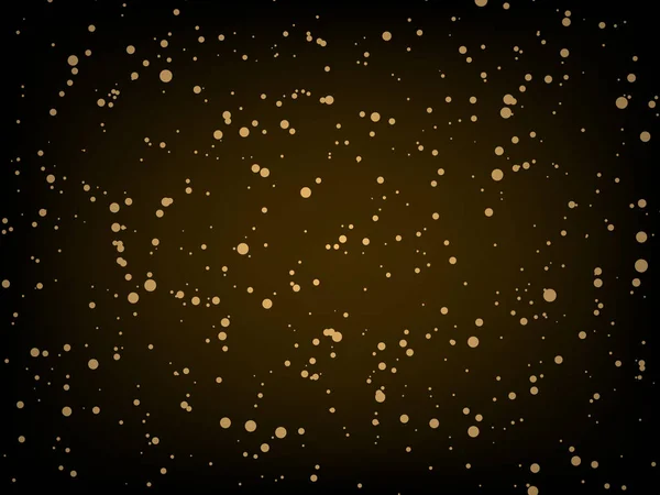 点点滴滴的金光闪闪的泡泡香槟酒派对上的星星点缀在黑色的背景上 新年快乐 — 图库矢量图片