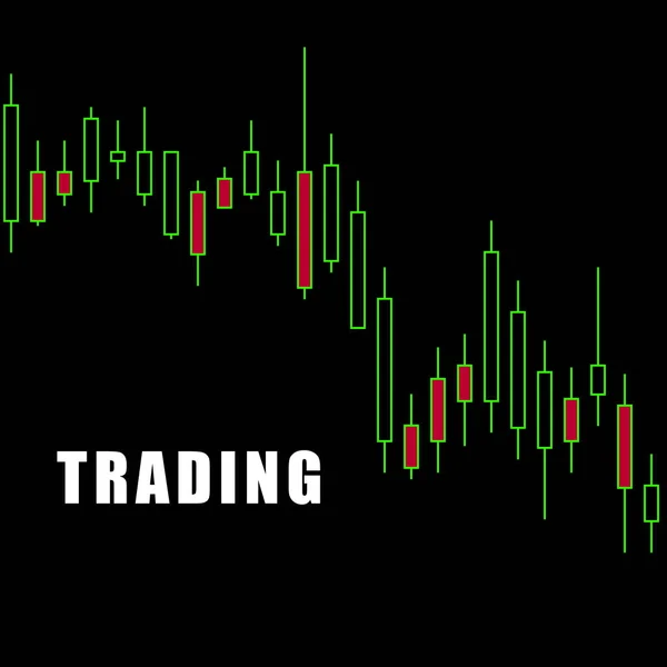 Ilustração Vetor Gráfico Mercado Financeiro Candlestick Negociação Gráfico Conceito Criativo —  Vetores de Stock