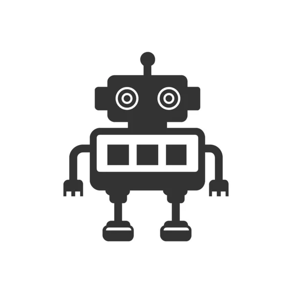 Ikona Zabawki Robota Białym Tle Znak Wektora — Wektor stockowy