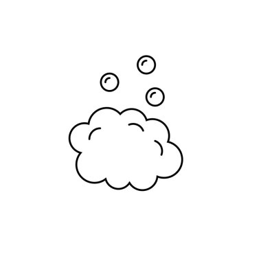 Köpük simgesi. Şeffaf arka planda son moda köpük logosu konsepti. Hijyen Koleksiyonu