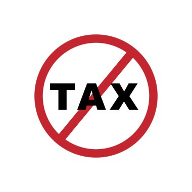 Beyaz arkaplanda izole edilmiş vergi işareti yok