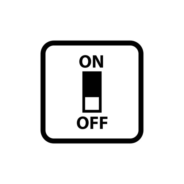 Electric Switch Icon White Background Stock Vector — Stock Vector