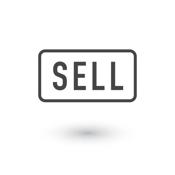 Vendere Icona Del Timbro Sfondo Bianco Vettore Stock — Vettoriale Stock