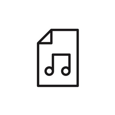 Beyaz arkaplanda satır biçiminde dosya simgesi. Vektör