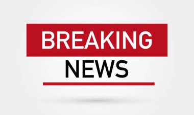 Son Dakika Haberleri Soyut Düz Arkaplan Tasarım Çizimi 'nde izole edildi. Vektör