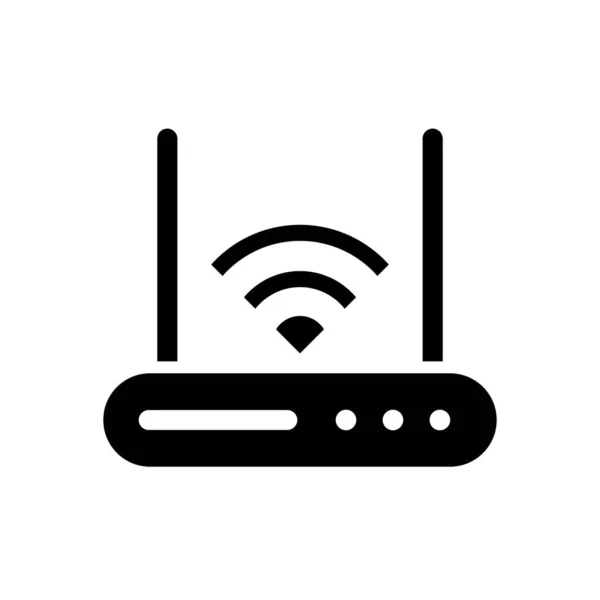Wifi Router Icon Design Auf Weißem Hintergrund Vektorillustration — Stockvektor