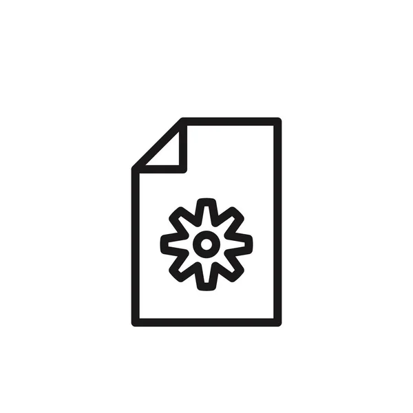 Иконка Файла Стиле Строки Белом Фоне Вектор — стоковый вектор
