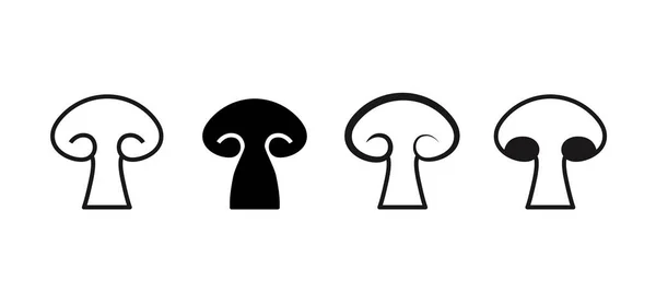 Pilz Symbol Auf Weißem Hintergrund Aktienvektor — Stockvektor