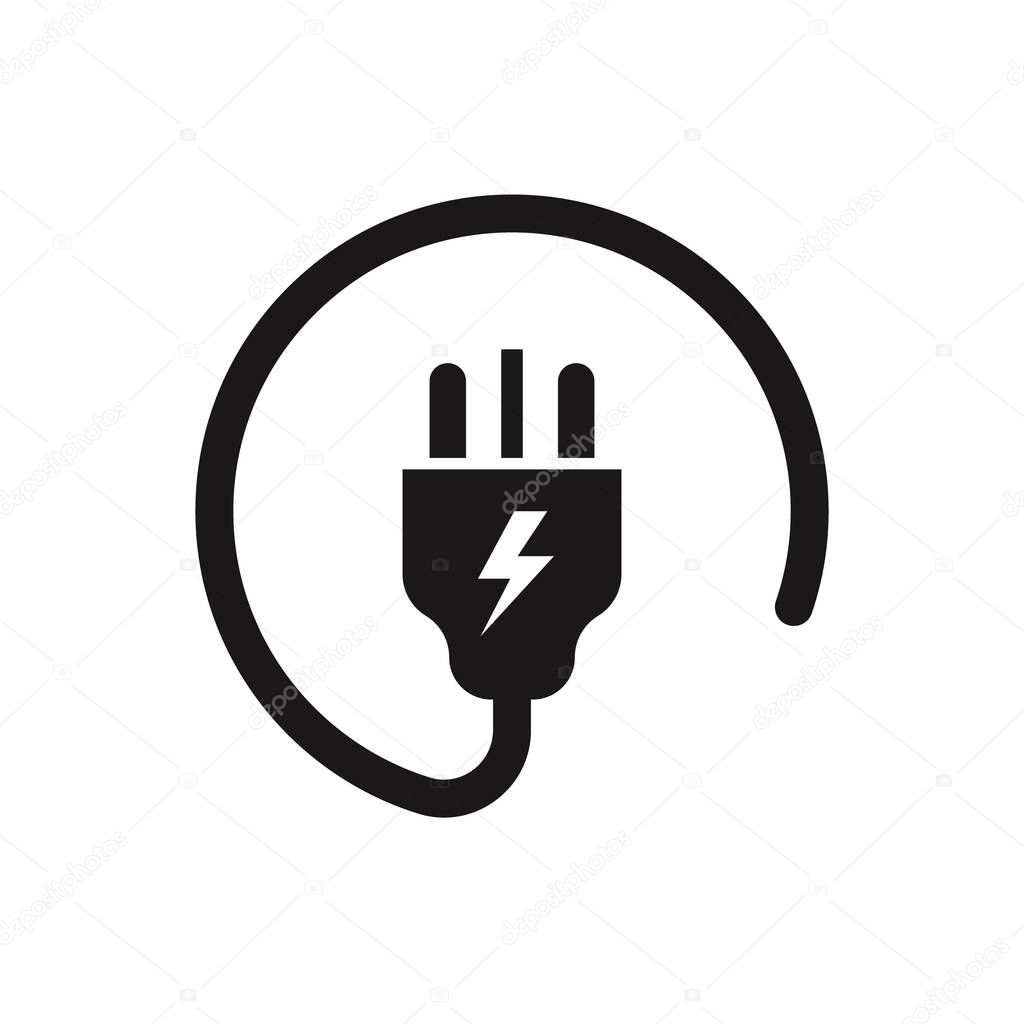 Uk electric plug icon on white background. Vector
