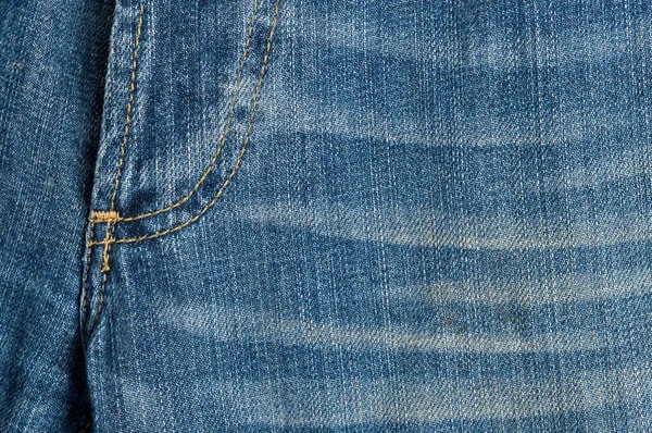 Blue Denim Jeans Närbild Detalj Texturer Och Bakgrunder Mode Och — Stockfoto