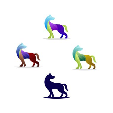 Bu bir köpek logosu şablonu