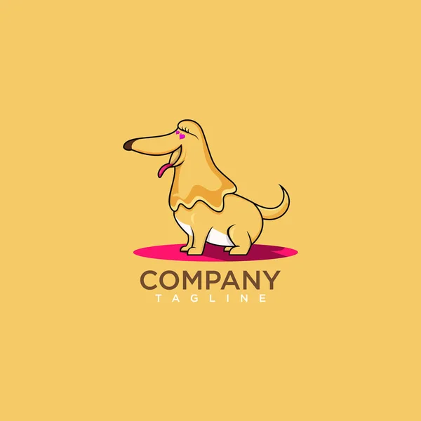 Δημιουργικό Ζώο Διάνυσμα Σχεδιασμού Λογότυπου Σκύλου — Διανυσματικό Αρχείο