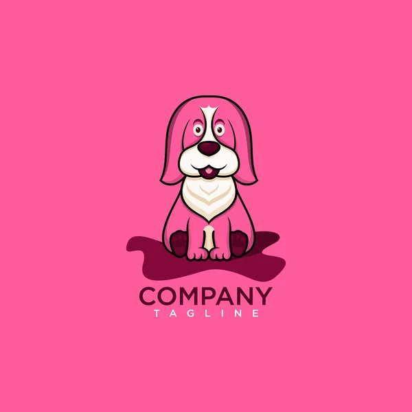 Animal Criativo Dog Logo Vetor Design — Vetor de Stock