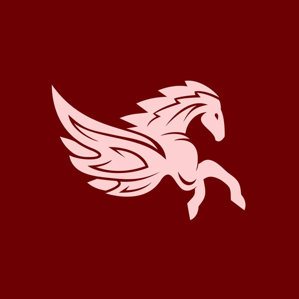 Pegasus Logosu Pegasus Kralı Logo Tasarım Vektörü — Stok Vektör