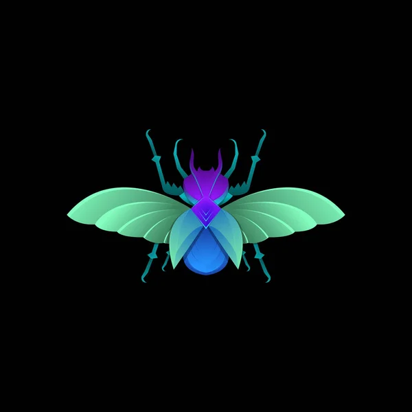 Illustration Flying Bumblebee Logo Template — Stock Vector