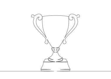 Sürekli bir çizilmiş tek çizgi Kupası kazanan