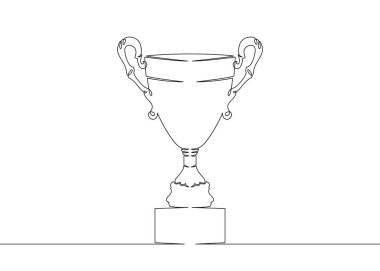 Sürekli bir çizilmiş tek çizgi Kupası kazanan