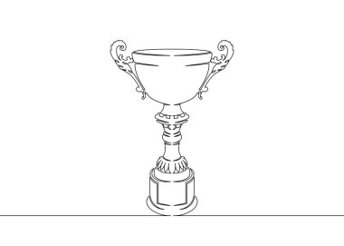 Sürekli bir çizilmiş tek çizgi Kupası kazanan