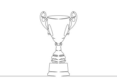 Sürekli bir çizilmiş tek çizgi Kupası kazanan