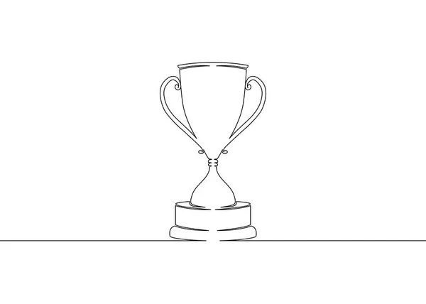 Непрерывный розыгрыш кубка по одиночной линии — стоковый вектор