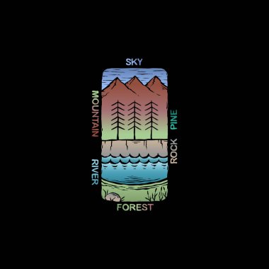 Minimalizm düz logosunun doğa logosu