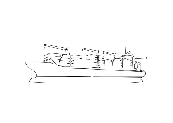 Vervoer vrachtschip — Stockvector