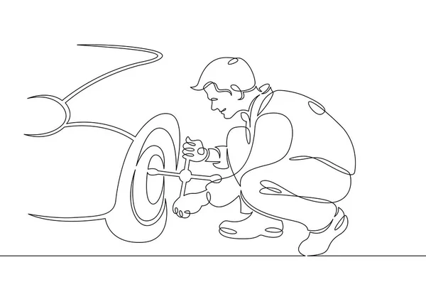 Ремонт гаражей для механических автомобилей — стоковый вектор