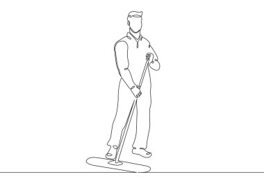 temiz kapıcı işçi iş hizmeti