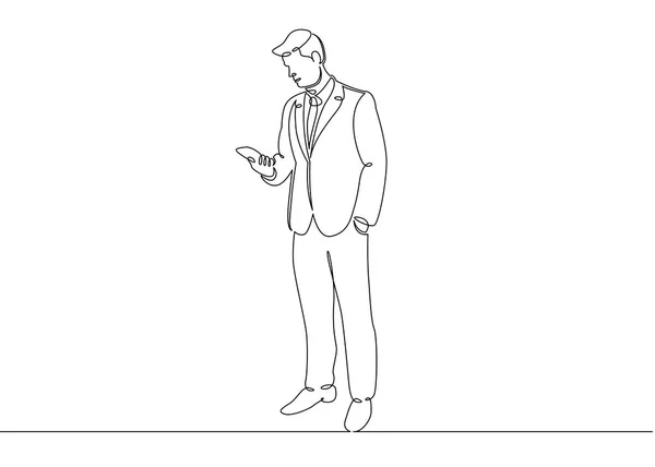 Téléphone smartphone mobile homme communication — Image vectorielle