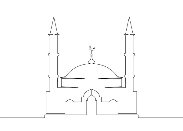 モスク イスラム教宗教アラビア建築 — ストックベクタ