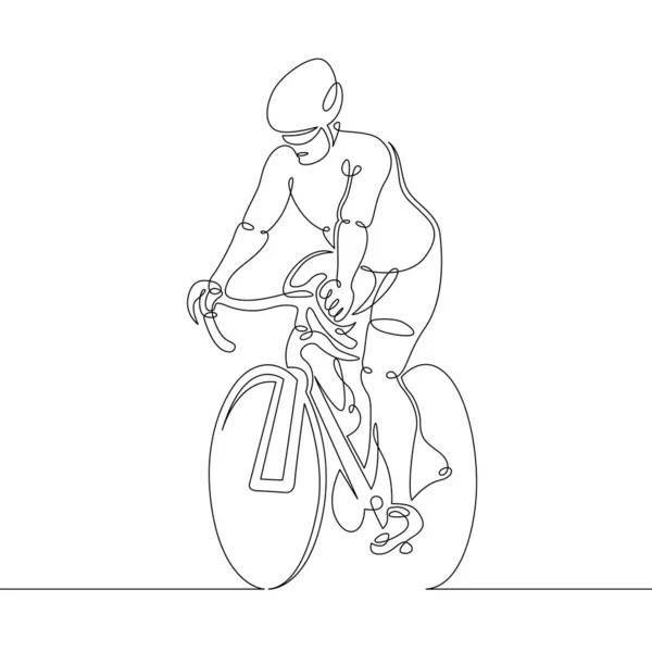 Cyklista cyklistou Cykler kormidelník bicykler — Stockový vektor