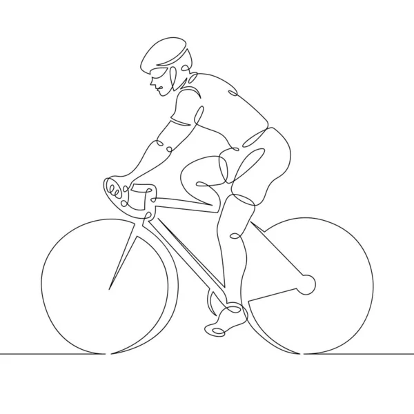 Fietser wielrenner fietsen wiel fiets — Stockvector