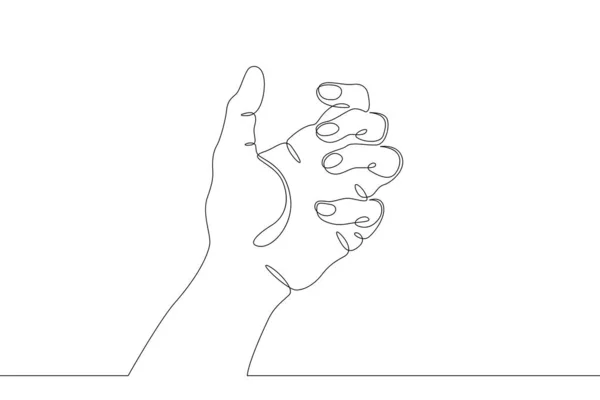 Hand arm vinger object gebaar teken Palm vuist — Stockvector