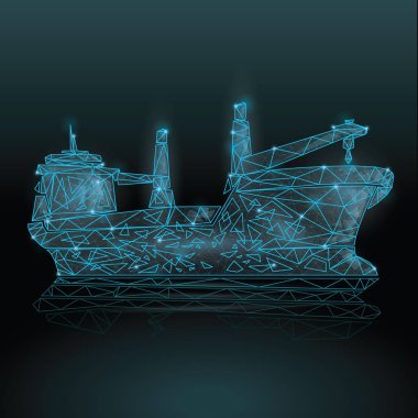  Düşük poli kafes kargo konteyner gemisi taşımacılığı